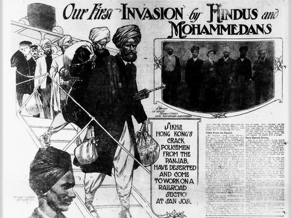 A newspaper page headed Our First Invasion by Hindus and Mohammedans